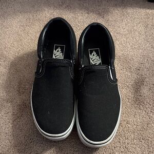 Vans Women’s Platform Black Slip-On Shoes